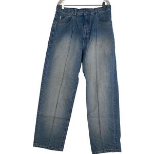 Signature by Perry Ellis Mens Jeans Blue Wash Denim Straight Leg Size 34x34